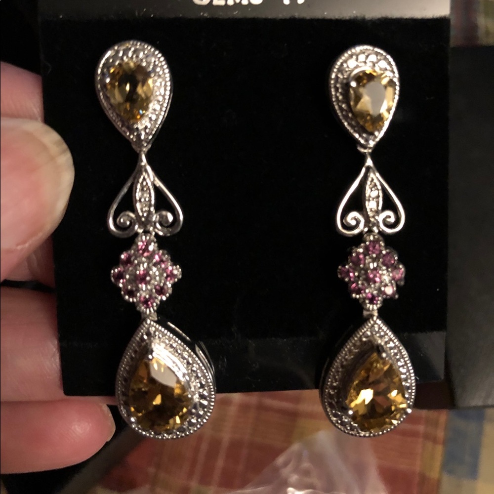 Antique looking silver earrings